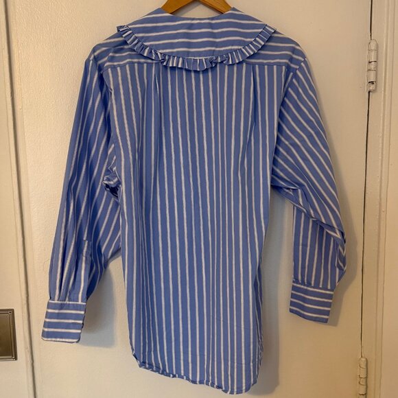 ASOS Button Down Shirt in Blue Stripe Size Size US 4 / EUR 36 - Picture 6 of 8